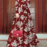 فستان إسلامي ربيعي مطبوع عليه زهور من ZANZEA بأكمام طويلة لرمضان تركيا فيستدوس عتيق للعطلات ماكسي رداء قفطان عباية إسلامية 4