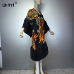 فستان WINYI الشرق أوسطي المطوي المرن، غطاء شاطئي، قفطان، عباية دبي، فستان حفلات فاخر، فستان سهرة، عباية للمرأة المسلمة 3