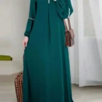 فستان قفطان نسائي غير رسمي مزين بالترتر ، عباية إسلامية ، فساتين حفلات إسلامية ، فساتين دبي ، كم فانوس ، لون سادة ، رمضان ، العيد 5