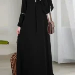 فستان قفطان نسائي غير رسمي مزين بالترتر ، عباية إسلامية ، فساتين حفلات إسلامية ، فساتين دبي ، كم فانوس ، لون سادة ، رمضان ، العيد 3