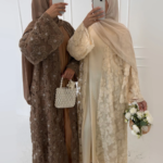 عباية نسائية للعيد فستان كارديجان إسلامي مطرز بالزهور جلابية رمضان فيستدوس لارغوس إسلام عربي طويل رداء المغرب قفطان 2026 1