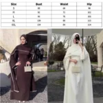 عبايات بتصميم روب طويل، فساتين كافتان مفتوحة من الأمام بتطريز لؤلؤي، فساتين حفلات بتصميم كاب مطوي وأكمام طويلة مطرزة بالخرز، روب طويل 6