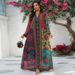 عباية نسائية للحفلات فستان إسلامي مطبوع عليه ألماس دبي تركيا طويل فيستدوس لارغوس رمضان المغرب صلاة قفطان رداء عبايات