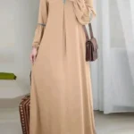 فستان قفطان نسائي غير رسمي مزين بالترتر ، عباية إسلامية ، فساتين حفلات إسلامية ، فساتين دبي ، كم فانوس ، لون سادة ، رمضان ، العيد 4