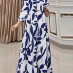 فستان إسلامي نسائي مطبوع عليه زهور من zazEA ، فستان صيفي بوهيمي ، فستان طويل ، ملابس إسلامية ، موضة الخريف 2